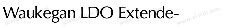 Waukegan LDO Extende字体转换